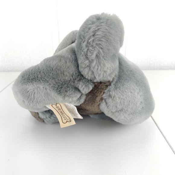 Vintage Ganz Bros Gray Wrinkles Plush 12" Stuffed Animal 1985 Puppy Dog - Picture 6 of 11